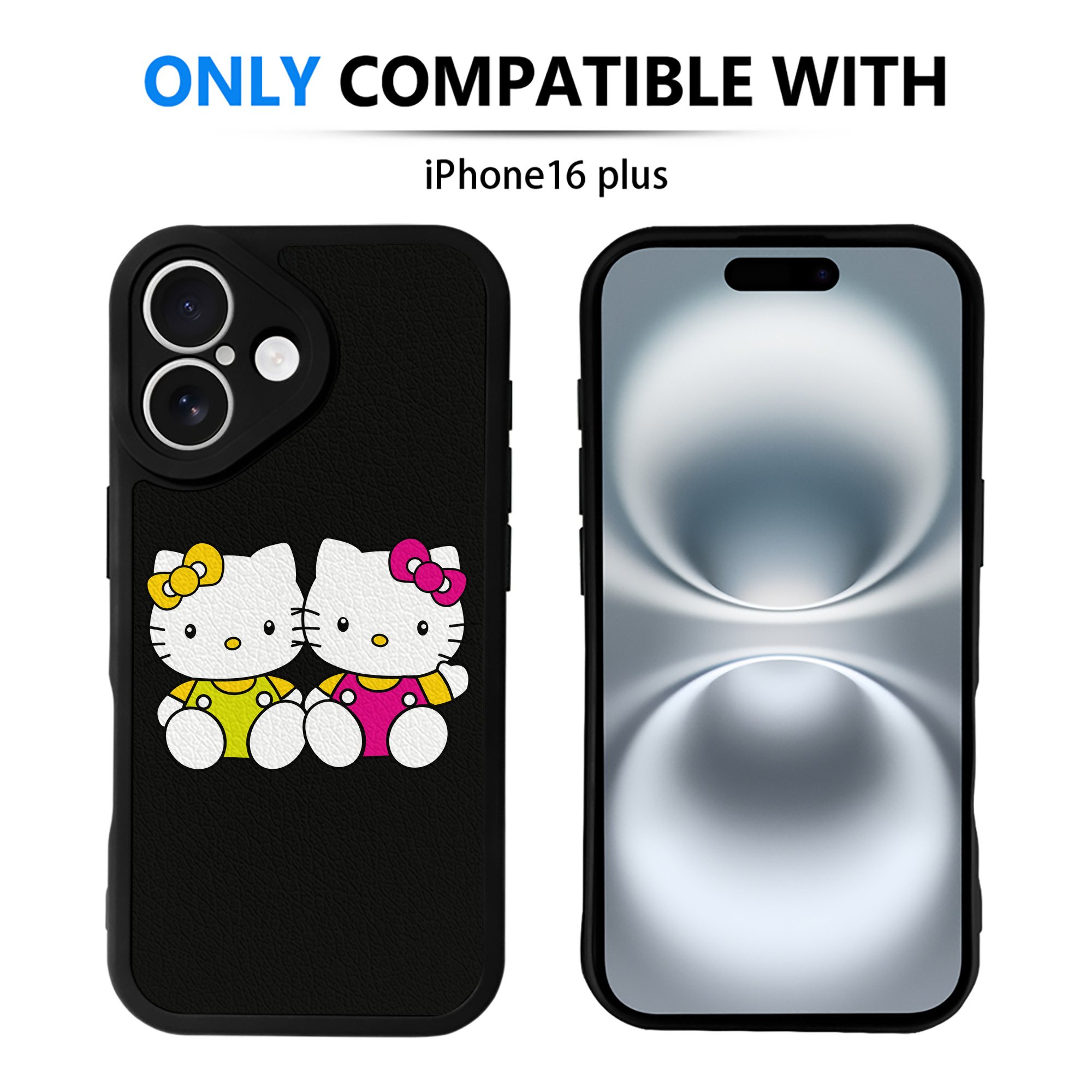 （画像用） Hello Kitty ハローキティ 【iPhone 16シリーズ対応】シリコンスマホケース（レザー調） 材質：シリコン